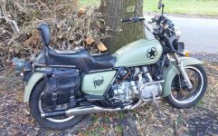 1981 gl1100 naked honda goldwing Army OD green02.jpg