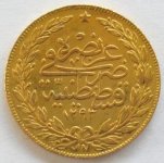 1876 Ottoman-Turkiish Empire 100 Kurus Gold Coin (1).JPG