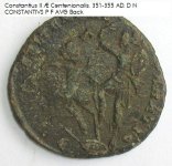 WEB - 6-29 Constantius II Ã† Centenionalis. 351-355 AD. D N CONSTANTIVS P F AVG Back.JPG