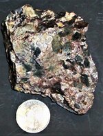 Sphalerite & minor Willemite, Sterling Hill Mine, Ogdensburg, Sussex Co., NJ, US quarter for s...JPG