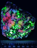 Calcite, Willemite, and sparse Hardystonite, Franklin, Sussex Co., NJ, LW 365nm.jpg