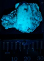 Aragonite crust, Monte Cristo Mine, Rush Zn District, Marion Co., AR, MW 310nm, gift of M. York.jpg