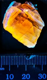 Calcite, Monte Cristo Mine, Rush Zn District, Marion Co. AR, SW 254nm, gift of M. York.jpg