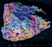 Sphalerite,Willemite, and calcite(veins) bottom, Sterling Hill Mine, Ogdensberg, Sussex Co., N...jpg